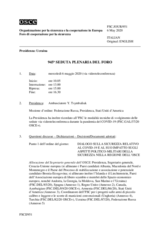 Giornale della 945a Seduta plenaria del Foro di cooperazione per la sicurezza