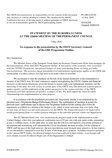 Statement by the Croatian EU Presidency in response to the presentation of the 2021 Programme Outline by the Secretary General, Ambassador Thomas Greminger