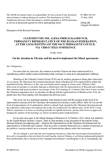 Statement by the Delegation of the Russian Federation on the situation in Ukraine and the need to implement the Minsk agreements