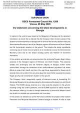 Statement by the Croatian EU Presidency on recent developments in the occupied territories of Georgia