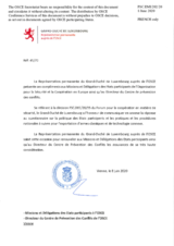 Response by the Delegation of Luxembourg to the Questionnaire on Participating States’ Policy and/or National Practices and Procedures for the Export of Conventional Arms and Related Technology Response by the Delegation of Luxembourg to the Questionnaire on Participating States’ Policy and/or National Practices and Procedures for the Export of Conventional Arms and Related Technology