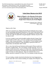 Statement by the Delegation of the United States of America in response to the statement by the Delegation of the Russian Federation