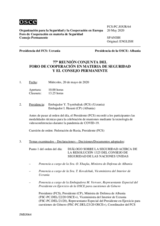 Diario de la 77ª Reunión conjunta del Foro de Cooperación en materia de Seguridad y del Consejo Permanente 