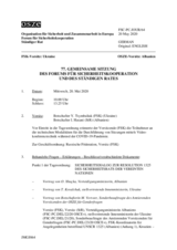 Journal der 77. Gemeinsamen Sitzung des Forums für Sicherheitskooperation und des Ständigen Rates