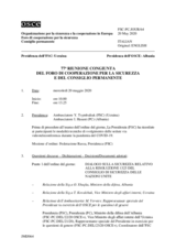 Giornale della 77a Riunione congiunta del Foro di cooperazione per la sicurezza e del Consiglio permanente
