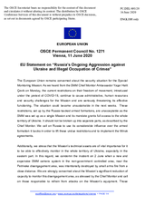 Statement by the Croatian EU Presidency on Russia’s ongoing aggression against Ukraine and illegal occupation of Crimea