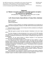 Statement by Mr. Sherzod Asadov, Deputy Minister, Ministry of Foreign Affairs