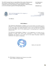 Response by the Delegation of Belgium to the Questionnaire on Participating States’ Policy and/or National Practices and Procedures for the Export of Conventional Arms and Related Technology