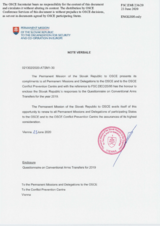 Response by the Delegation of Slovakia to the Questionnaire on Participating States’ Policy and/or National Practices and Procedures for the Export of Conventional Arms and Related Technology