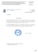 Information Exchange by the Delegation of Belgium on Conventional Arms Transfer