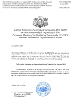 Information Exchange by the Delegation of Latvia on Conventional Arms Transfer Information Exchange by the Delegation of Latvia on Conventional Arms Transfer