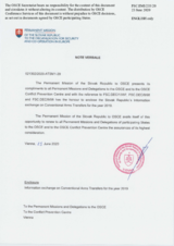 Information Exchange by the Delegation of Slovakia on Conventional Arms Transfer