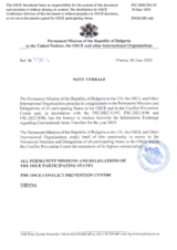 Information Exchange by the Delegation of Bulgaria on Conventional Arms Transfer Information Exchange by the Delegation of Bulgaria on Conventional Arms Transfer