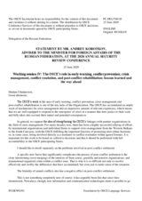 Statement by Mr. A. Korotkov, Ministry of Foreign Affairs