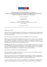 OSCE High-level Conference: Address by the OSCE Chairperson-in-Office, the Prime Minister of Albania, Edi Rama 