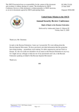 Right of Reply to the Russian Federation