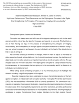 Statement by Mr.Rustam Badasyan, Minister of Justice