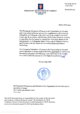 Response by the Delegation of Norway to the Questionnaire on Participating States’ Policy and/or National Practices and Procedures for the Export of Conventional Arms and Related Technology