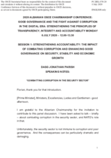 Statement by Mr. Jonathan Parish, Deputy Assistant Secretary General for Operations 