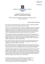 Statement by the Delegation of Norway in response to the report by the OSCE Project Co-ordinator in Ukraine, Ambassador Henrik Villadsen