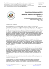 Statement by the Delegation of the United States of America on the constitutional plebiscite in the Russian Federation