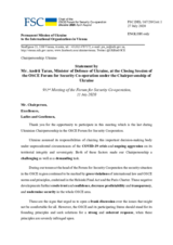 Closing statement by Mr. A. Taran, Minister of Defence of Ukraine