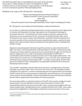 Presentation by Ms. M. Budjeryn, Research Associate with the Project on Managing the Atom (MTA), Belfer Center, Harvard Kennedy School
