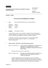 Journal de la 1274ème séance plénière du Conseil