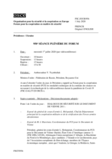 Journal de la 950ème séance plénière du Forum
