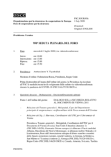 Giornale della 950a Seduta plenaria del Foro di cooperazione per la sicurezza