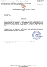 Response by the Delegation of Cyprus to the Questionnaire on the Code of Conduct on Politico-Military Aspects of Security Response by the Delegation of Cyprus to the Questionnaire on the Code of Conduct on Politico-Military Aspects of Security