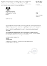 Response by the Delegation of the United Kingdom to the Questionnaire on Participating States’ Policy and/or National Practices and Procedures for the Export of Conventional Arms and Related Technology Response by the Delegation of the United Kingdom to the Questionnaire on Participating States’ Policy and/or National Practices and Procedures for the Export of Conventional Arms and Related Technology