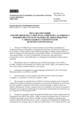 Document Nr. 5, Declaration on OSCE Efforts in the Field of Norms and Best Practices on Small Arms and Light Weapons and Stockpiles of Conventional Ammunition