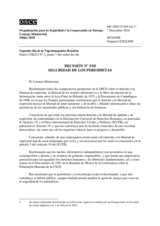 Decision Nr. 3, Safety of Journalists