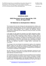 Statement by the German EU Presidency in response to the address by the Chairperson-in-Office, Prime Minister and Minister for Europe and Foreign Affairs of Albania Edi Rama, on the situation in Belarus