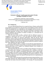 Statement by the Delegation of Ukraine on Russia’s ongoing aggression against Ukraine and illegal occupation of Crimea