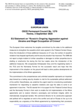 Statement by the German EU Presidency on Russia’s ongoing aggression against Ukraine and illegal occupation of Crimea