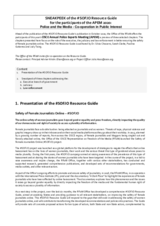 Sneakpeek of the #SOFJO Resource Guide for the participants of the APEM 2020: Police and the Media - Co-operation in Public Interest