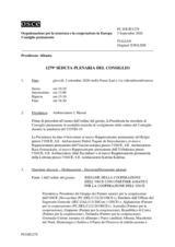 Giornale della 1279a Seduta plenaria del Consiglio permanente