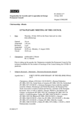Journal of the 1277th Plenary Meeting of the Permanent Council