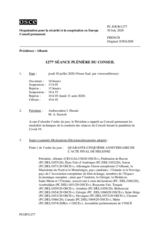 Journal de la 1277ème séance plénière du Conseil