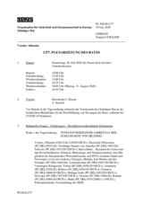 Journal der 1277. Plenarsitzung des Ständigen Rates 