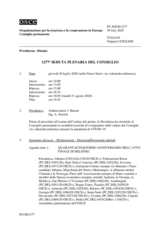 Giornale della 1277a Seduta plenaria del Consiglio permanente