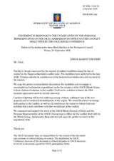 Statement by the Delegation of Norway in response to the update by the Personal Representative of the OSCE Chairperson-in-Office on the Conflict Dealt with by the OSCE Minsk Conference, Ambassador Andrzej Kasprzyk