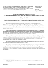 Statement by the German EU Presidency in response to the update by the Personal Representative of the OSCE Chairperson-in-Office on the Conflict Dealt with by the OSCE Minsk Conference, Ambassador Andrzej Kasprzyk