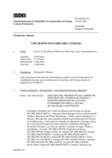 Diario de la 1276ª Sesión plenaria del Consejo Permanente 