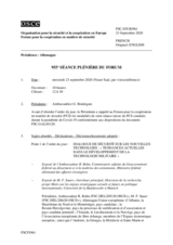Journal de la 955ème séance plénière du Forum