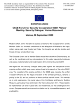 Statement by the German EU Presidency on "Vienna Document Modernization"