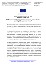 Statement by the German EU Presidency on Russia’s ongoing aggression against Ukraine and illegal occupation of Crimea