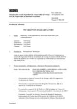 Diario de la 956ª Sesión plenaria del Foro de Cooperación en materia de Seguridad  